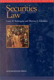Cover of: Securities law