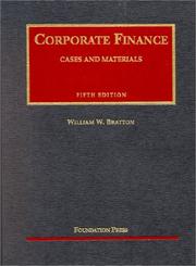 Cover of: Corporate finance by William W. Bratton