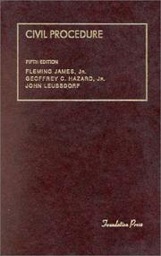 Cover of: Civil procedure