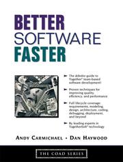 Cover of: Better software faster by Andy Carmichael