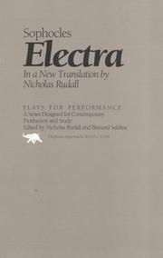 Cover of: Electra (Plays for Performance) by E. A. Sophocles
