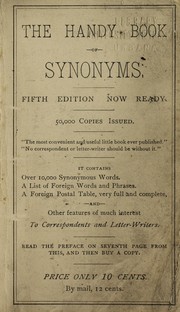 Cover of: The handy book of synonyms | Bartlett, C.L., & co., pub