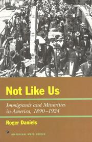 Cover of: Not Like Us by Roger Daniels