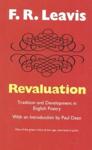 Cover of: Revaluation: tradition and development in English poetry