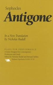 Cover of: Antigone: In a New Translation by Nicholas Rudall (Plays for Performance)
