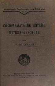 Cover of: Psychoanalytische Beitr©Þge zur Mythenforschung: gesammelte Studien aus den Jahren 1912 bis 1914
