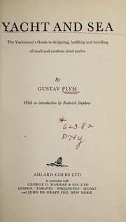 Cover of: Yacht and sea | Gustav Plym