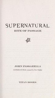 Cover of: Rite of passage by John Passarella
