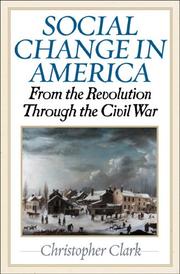 Cover of: Social change in America | Clark, Christopher