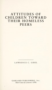Cover of: Attitudes of children toward their homeless peers