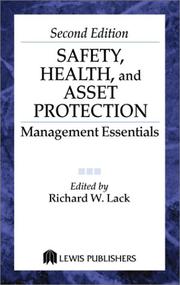 Cover of: Safety, health, and asset protection: management essentials