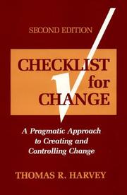 Checklist for change by Thomas R. Harvey