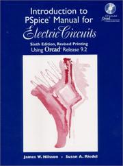 Cover of: Introduction to PSpice for Electric Circuits (6th Edition) by James William Nilsson, James W. Nilsson, Susan A. Riedel, James W Nilsson, Susan A Riedel, James W. Nilsson, Susan A. Riedel, James W Nilsson, Susan A Riedel