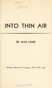 Cover of: Into thin air.