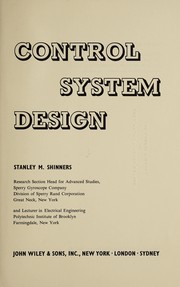 Control system design by Stanley M. Shinners