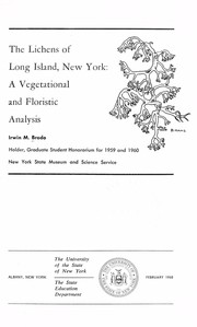 Cover of: The lichens of Long Island, New York: a vegetational and floristic analysis