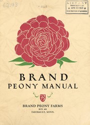 Cover of: Brand peony manual | Brand Peony Farms