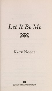 Cover of: Let it be me