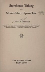 Cover of: Storehouse tithing | James Andrew Hensey
