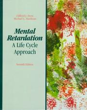 Cover of: Mental Retardation by Clifford J. Drew, Michael L. Hardman