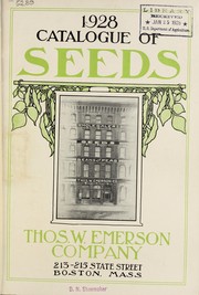 Cover of: 1928 catalogue of seeds