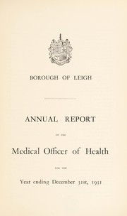 Cover of: [Report 1931] | Leigh (Lancashire, England). Borough Council