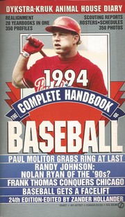 The Complete Handbook of Baseball 1994 by Zander Hollander