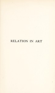 Cover of: Relation in art | Vernon Blake