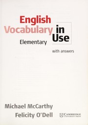 Cover of: English vocabulary in use: elementary