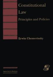 Cover of: Constitutional law by Erwin Chemerinsky, Erwin Chemerinsky