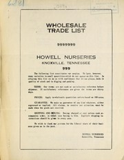 Cover of: Wholesale trade list | Howell Nurseries