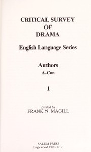 Cover of: Critical survey of drama / English language series by 
