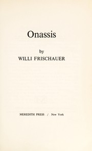 Cover of: Onassis. | Willi Frischauer