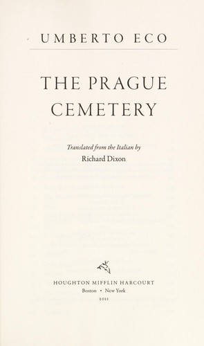 The Prague cemetery by Umberto Eco