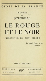 Cover of: Le rouge et le noir by Stendhal