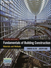 Fundamentals of building construction : materials and methods by Edward Allen and Joseph Iano