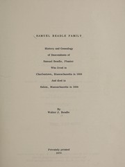 Cover of: Samuel Beadle family | Walter J. Beadle