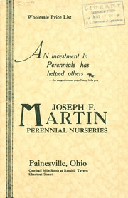 Cover of: Wholesale price list | Joseph F. Martin (Firm)