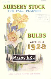 Cover of: Nursery stock bulbs for fall planting: Autumn 1928