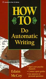 Cover of: How to do automatic writing by Edain McCoy