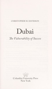 Cover of: Dubai: the vulnerability of success