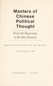 Cover of: Masters of Chinese political thought | Sebastian De Grazia