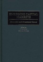 Cover of: Emerging Capital Markets by 