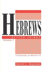 Cover of: Hebrews: Better Things