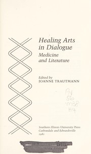 Cover of: Healing arts in dialogue | 
