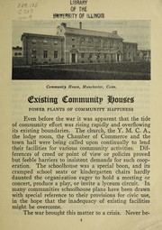 Cover of: Existing community houses | War Camp Community Service (U.S.). Bureau of Memorial Buildings