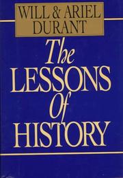 Cover of: The Lessons of History by Will Durant, Ariel Durant