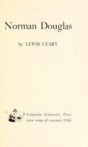 Cover of: Norman Douglas. | Leary, Lewis Gaston