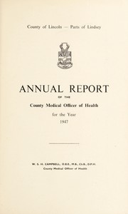 Cover of: [Report 1947] | Lindsey (England : County). County Council