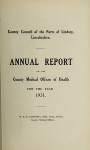 Cover of: [Report 1931] | Lindsey (England : County). County Council